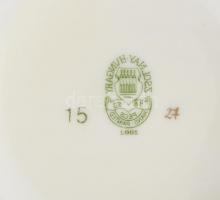 Zsolnay bambusz mintás teás csésze és alj, 2-2 db, kézzel festett, jelzett, hibátlan