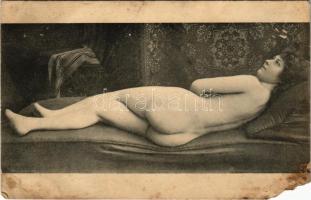 Künstler Akt-Studie / Meztelen erotikus hölgy / Erotic nude lady (non PC) (b)