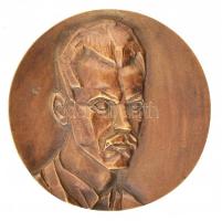 DN UNIVERSITAS DE ATTILA JÓZSEF NOMINATA SZEGEDINI kétoldalas bronz emlékérem (83mm) T:1 kis patina