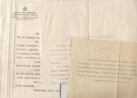 Magyarország 1927 Olimpiai kerettaggá kijelölő levél Pallavicini aláírásával + 2 db nyilatkozat, eskü