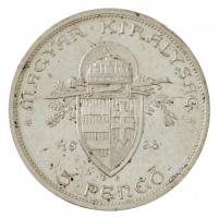 1938. 5P Ag "Szent István" T:1- Adamo P8.1