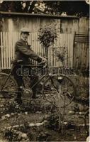 Fiú biciklivel / boy with bicycle. photo