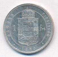 1880KB 1Ft Ag "Ferenc József / Középcímer" T:2 karc Hungary 1880KB 1 Forint Ag "Franz...