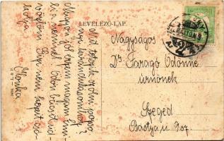 1912 Pozsony, Pressburg, Bratislava; látkép, vár. L&P 3498. / general view, castle (ragasztónyom...