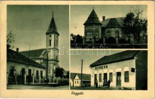 1942 Ragyolc, Radzovce; templom, Rády kastély, Hangya Szövetkezet üzlete / church, castle, cooperative shop (EK)