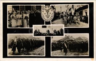 1938 Losonc, Lucenec; bevonulás / entry of the Hungarian troops (ragasztónyomok / glue marks)