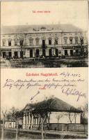 1912 Nagylak, Nadlac; Állami elemi iskola, Óvoda. Weisz Márk kiadása / elementary school, kindergarten (ragasztónyom / glue marks)