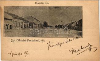 1899 (Vorläufer) Pankota, Pancota; Fő tér / main square (vágott / cut)