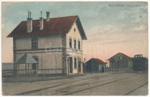 1912 Máriafölde, Nagyteremia, Teremia Mare (Torontál); vasútállomás, pályaudvar / Teremia Banat railway station (EK)