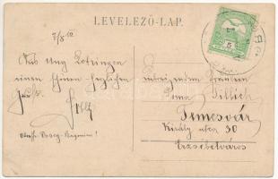 1912 Máriafölde, Nagyteremia, Teremia Mare (Torontál); vasútállomás, pályaudvar / Teremia Banat rail...