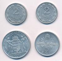 1941-1943. 2P Ag (2xklf) + 1943. 5P Al "Horthy 75. születésnapjára" + 1945. 5P Al "Pa...