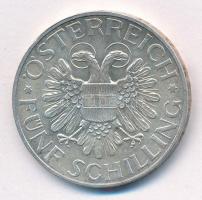 Ausztria 1934. 5Sch Ag "Mariazelli Madonna" T:1- patina Austria 1934. 5 Schilling Ag "...