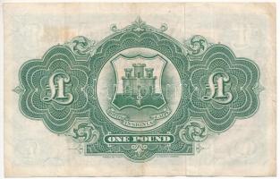 Gibraltár 1971. 1P "G 965689" T:III folt, apró szakadás
Gibraltar 1971. 1 Pound "G 9...