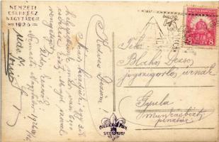 Budapest IV. Újpest, Népszigeti árvíz, cserkészek. photo + "1926 Nemzeti Cserkész Nagytábor&quo...