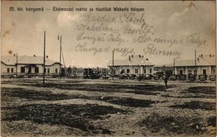 1914 Petrozsény, Petrosani; M. kir. bányamű, élelmezési raktár és tisztilak a Wekerle telepen. Zavetz József kiadása. Attila fényképvállalat / mine, warehouse and officers houses (fl)