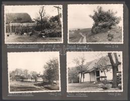 1943-1944 Budapest, Vár, Fortuna utca, Bécsi kapu, Pesthidegkút, stb., 8 db albumlapra ragasztott fo...