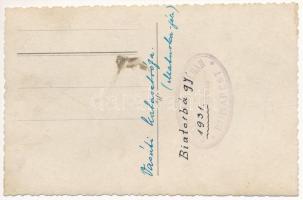 1931 Biatorbágy, Torbágy; Felrobbantott vasúti híd Matuska Szilveszter merénylete után, mozdony mara...