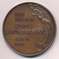 Fritz Mihály (1947-) 1986. Pro Theatro - Szegedi Nemzeti Színház 1883/86 - 1986 kétoldalas fém emlékérem (60mm) T:1- kis ph