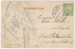 1910 Élesd, Alesd; Gróf Bethlen kastélya, Vilma lak. Goldberger Sámuel kiadása / castle, villa. Art ...