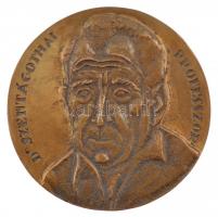 Rétfalvi Sándor (1941-2021) "Dr. Szentágothai (János) professzor" kétoldalas bronz emlékpl...
