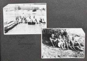 1919-1937 Orsován, Wien-Badenben, Vaskapunál és egyéb helyeken készült csoportképek (Bajor Lloyd Haj...