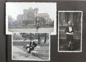 1919-1937 Orsován, Wien-Badenben, Vaskapunál és egyéb helyeken készült csoportképek (Bajor Lloyd Haj...