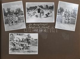 cca 1930-1932 Családi fotóalbum kirándulások, családi események fotóival (Máriaremete, Városliget, S...