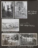 cca 1930-1932 Családi fotóalbum kirándulások, családi események fotóival (Máriaremete, Városliget, S...