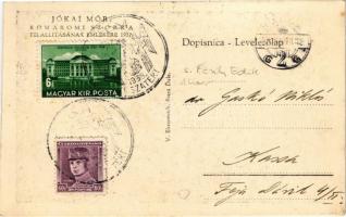 Jókai Mór komáromi szobra felállításának emlékére 1937. s: Feszty Edith + "1938 Kassa visszatér...