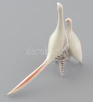 Hollóházi porcelán fácán pár. Kézzel festett, jelzett, hibátlan, 14x12,5x5,5 cm