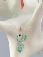 Hollóházi porcelán fácán pár. Kézzel festett, jelzett, hibátlan, 14x12,5x5,5 cm