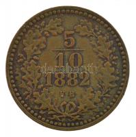 1882KB 5/10kr Cu T:2 patina Hungary 1882KB 5/10 Kreuzer Cu C:VF,F patina Adamo M3.1