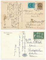 Kolozsvár, Cluj; - 2 db RÉGI város képeslap / 2 pre-1945 town-view postcards