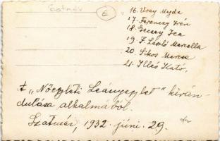 1932 Szatmárnémeti, Szatmár, Satu Mare; Nőegyleti Leányegylet kirándulása / members of the Women...