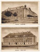 Komárom, Komárno; - 2 db RÉGI város képeslap / 2 pre-1945 town-view postcards