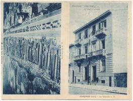 1928 Viareggio, Pensione Villa Galli. Via Colombo n. 11. / folding card, hotel advertisement