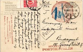 1932 Budapest V. A Takarékosság palotája, Magyar királyi Posta Takarékpénztár székháza, villamos, au...