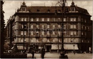 Budapest VII. Hotel Central Központi szálloda és kávéház, vasüzlet, ruhaház