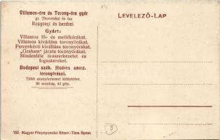 Budapest XIII. Margitsziget, járó virágóra. Készítette a Villamos-óra és torony-óragyár (gr. Thorotz...