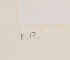 Mark (Márkus), Anna (1928-): Konstruktivista kompozíció. Szitanyomat, papír, jelzett, művészpéldány ...