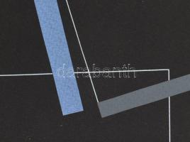 Konok Tamás (1930-2020): Kompozíció. Szitanyomat, papír, jelzett. Művészpéldány E.A. jelzéssel. 28×2...