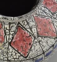 Retró váza, etikettel jelzett, hibátlan, m: 15 cm