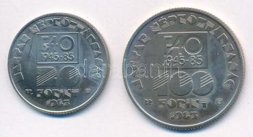 1985. 20Ft Cu-Ni "FAO" + 100Ft Cu-Ni "FAO" T:BU kis patina 
Adamo EM90, EM91