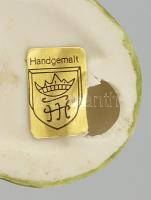 Német retró figura, etikettel jelzett, kopásnyomokkal, m: 13 cm