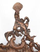 Historizáló-eklektikus stílusú fali dísz, XX. sz. második fele/vége, bronzírozott fém, jelzés nélkül...