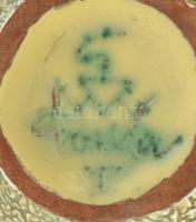 Gorka Géza (1894-1971): Kiöntő. Mázas festett kerámia, jelzett (Nógrádverőce), talpperemén és szájpe...