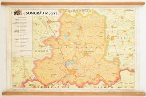 Csongrád megye falra akasztható térképe 65x50 cm