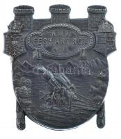 Osztrák-Magyar Monarchia 1914-1918. K.u.K. Fest. Art. Rgt. No. 6 fém sapkajelvény (42x38mm) T:1- Austro-Hungarian Monarchy 1914-1918. K.u.K. Fest. Art. Rgt. No. 6 metal cap badge (42x38mm) C:AU