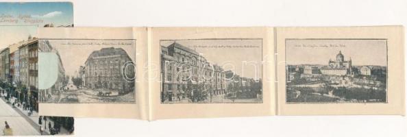 1916 Lviv, Lwów, Lemberg; Rynek / Ringplatz / square. leporellocard with 10 pictures (worn corners)
