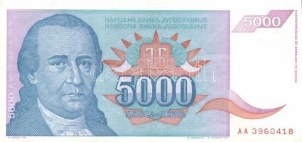 Jugoszlávia 17 db klf modern bankjegy T:1